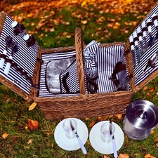 Cestino da picnic in vimini