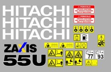 Hitachi ZX55U-5A decalcomanie adesivi kit Completo