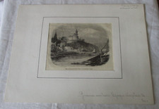 Ancienne gravure vue - vue, saint
