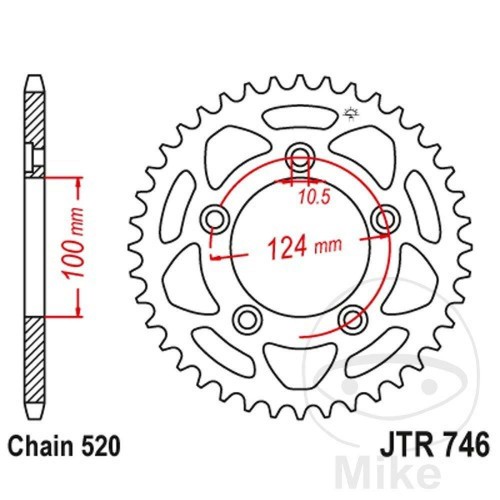 Jtr746 corona 43 denti - jt,