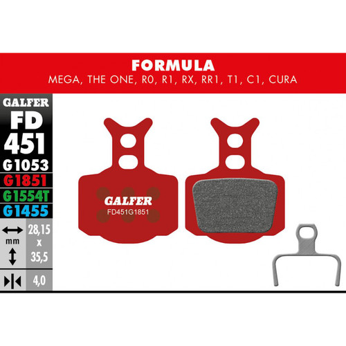 Pastiglie freno galfer - galfer, formula