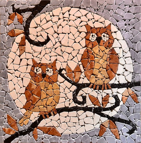 Gufi rosone mosaico - rosone,