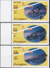 Somalia 2002 alianti aerei alianti trasporto aereo aviazione set 3v MNH