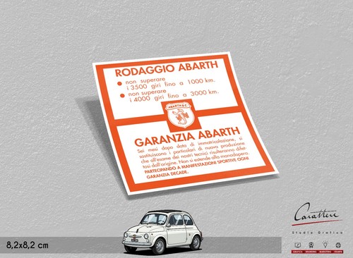 Adesivo garanzia rodaggio - garanzia,