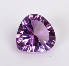 Ametista Viola Naturale Forma Cuore Taglio Concavo Pietra Preziosa Sciolta 7,00 Ct 13X13X8mm