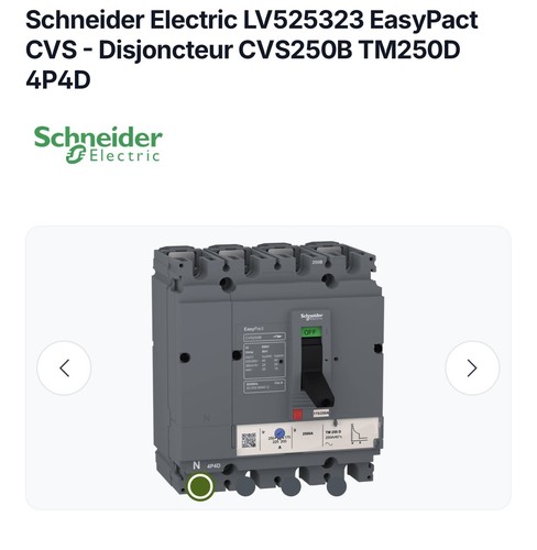 Disjoncteur lv525322 cvs250b - disjoncteur,