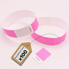 Tyvek - 100 Braccialetti per L'Identificazione Di Eventi E Feste, Antistrappo E 
