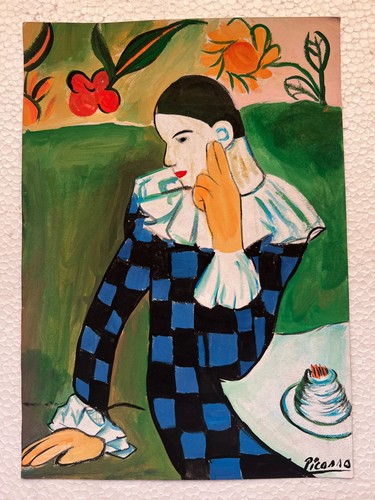 Pablo picasso disegno carta - su,