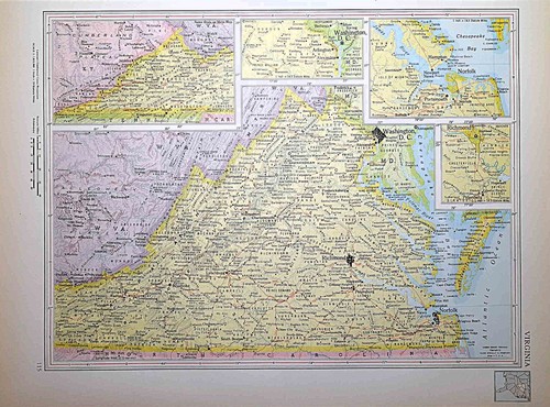 Mappa della virginia - mappa,