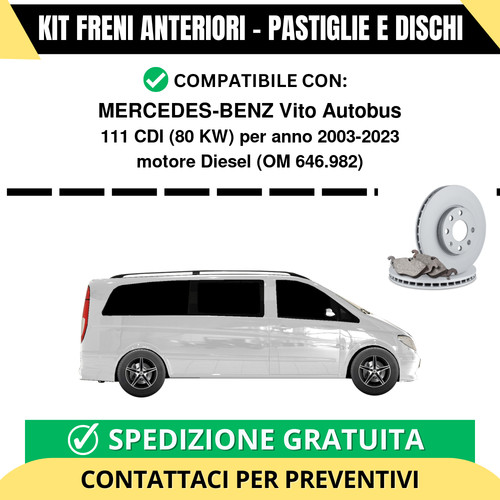 Kit freni anteriori pastiglie - kit,
