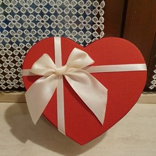 Scatola Cartone Confezione Regalo Cuore Fiocco Amore San Valentino Festa Mamma