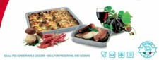 40 CONTENITORI ALIMENTI TEGLIE VASCHETTE ALLUMINIO 12 PORZIONI VASSOI ASPORTO