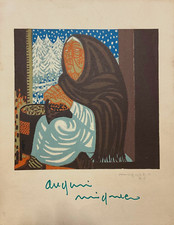 GIUSEPPE MIGNECO (1908-1997) LITOGRAFICA OPERA PER BOLAFFI ARTE FIRMA L' INVERNO
