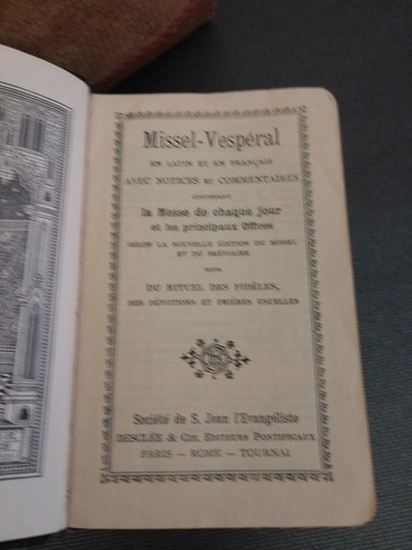 Antico messale vesperale - messale, vesperale,in