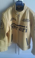 GIUBBOTTO IN PELLE  GIALLO FERRARI SCHUMACHER  MISURA M