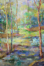 Dipinto ad olio Sentieri verdeggianti su tela di Alfonso Pragliola (G113) 