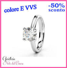 ANELLO SOLITARIO ORO BIANCO