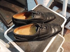 Scarpa nera artigianale fatta a mano Su Misura " CORNACCHIA " taglia 42