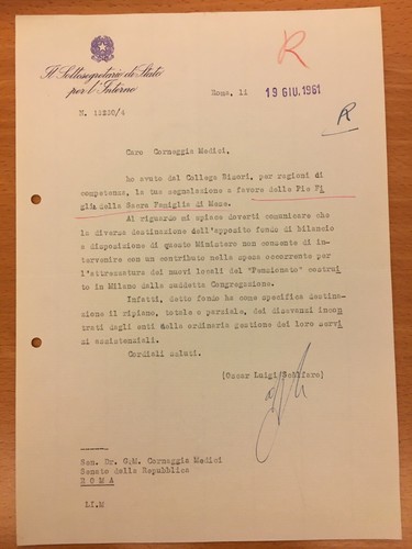 Lettera firmata oscar - firmata, da