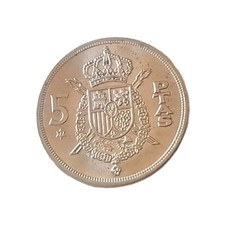 Moneta Spagna 5 Ptas Juan Carlos 1975 QFDC