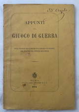 Antico Libro Militaria Appunti sul giuoco di guerra 1875