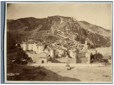 Henry Leroy. France, Entrevaux, La Citadelle  Vintage albumen print.  Tirage a