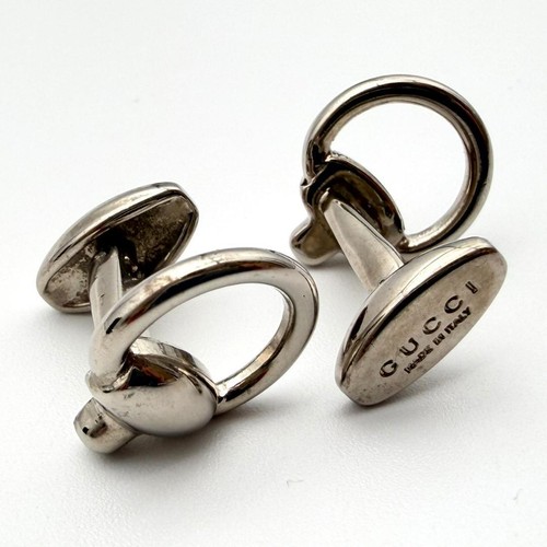 Gemelli gucci horsebit argento - gucci,