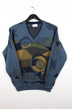 Maglione scollo a V geometrico