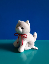 "TRUDI" mini peluche Gatto, colore grigio e bianco, altezza 9 cm.