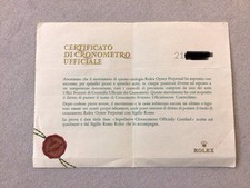 Certificato di Cronometro COSC