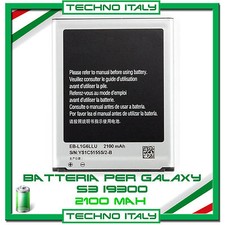 BATTERIA PER SAMSUNG PER i9300 GALAXY S3 2100mAh CAPACITA' ORIGINALE