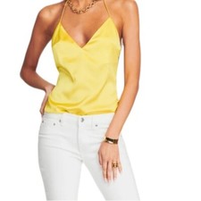 Top SER.O.YA Rachel in seta verde lucido taglia XL NUOVO