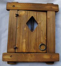 Finestra in legno con grata in ferro battuto - Quadri traforato- Artigianato-F-