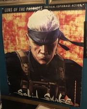 Metal Gear Solid 4 XL Poster Promozionale Gamestop 2008 PS3 48"x 33" Doppio Lato