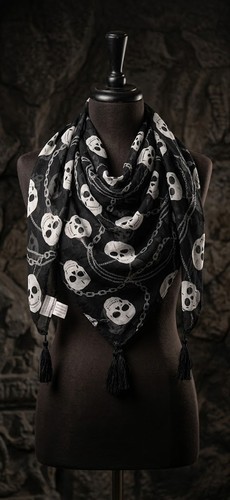 Maxi foulard sciarpa teschio - maxi,