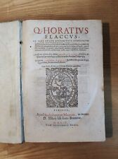 Seicentina 1604 Folio Orazio Flacco Carmina Satire Epistole legatura pergamena 