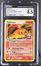 CGC 8.5 TYPHLOSION 17 EX FORZE