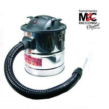 ASPIRA CENERE ELETTRICO  PHENIX "LAPILLO", in inox, bidone 18 L, tubo 1 m, 1000W