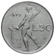 50 LIRE 1975 - VULCANO DEL 1°