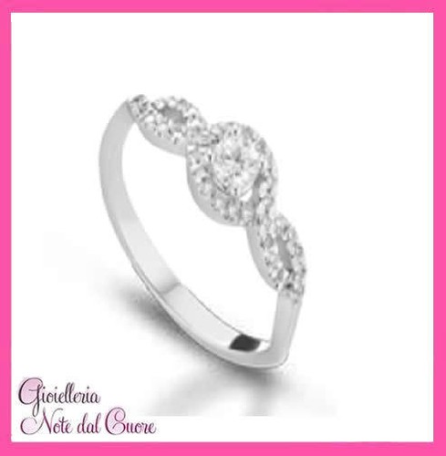 Anello oro bianco 18k con - oro,