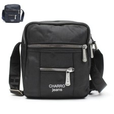 Borsello uomo Charro tracolla in tessuto tasche e cerniere con scomparti comodo
