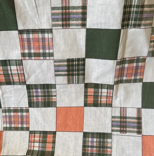 Tessuto cotone patchwork verde