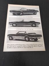 1967 CHEVROLET CAMARO SUPER SPORT SPIDER 8V AD PUBBLICITA