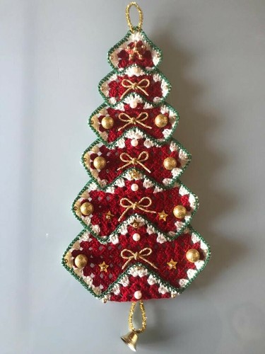 Albero natale uncinetto - albero, di