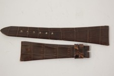 Bracelet montre Universal Genève croco marron 20 mm vintage (67062)
