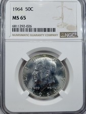 1964 KENNEDY MEZZO DOLLARO NGC