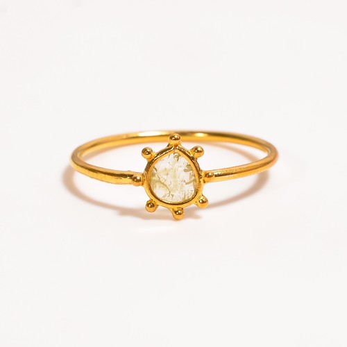 Anello diamante naturale polki