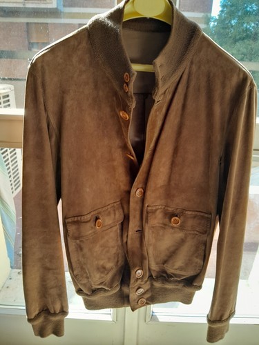 Giubbino camoscio con collo - con,