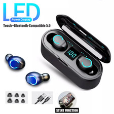 CUFFIE AURICOLARI BLUETOOTH 5.2 CUFFIA POWERBANK UNIVERSALI SENZA FILI WIRELESS