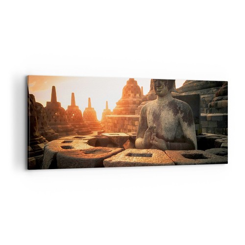 Quadro tela 120x50cm - tela, buddha